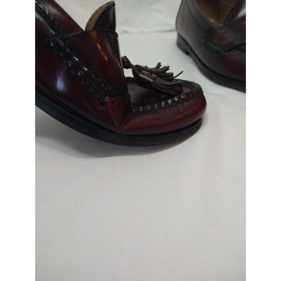 COLE HAAN Size 8 Pinch Tassel Leather Loafers C9 3507 in Deep Burgundy - Picture 12 of 14